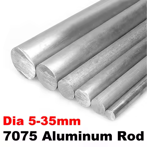 7075 Aluminum Rod Solid Bar Length 500mm Hard Aluminum Round Rod Metal Dia 5/6/8/10/12-35mm Customiz