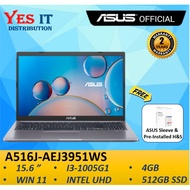 Asus 15 A516J-AEJ3951WS / AEJ3492WS 15.6'' FHD Laptop ( i3-1005G1, 4GB, 512GB SSD, Intel UHD ,W11+ O