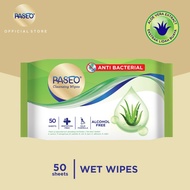 Paseo Wet Tissue Anti Bacterial Wipes Gazette 50 Sheets