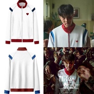 All of us are Dead Cosplay Jacket Long Sleeve Tops Zipper Casual Loose Coat Netflix Unisex Outerwear