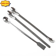 Daily 12Pcs Stainless Steel Lab Spoon Spatula Laboratory Sampling Spoon Mixing Spatula