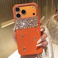 Premium Crocodile Texture Rhinestone Phone Case Compatible With IPhone 17 Pro Max/ 17 Pro/ 17/ 16 Pr