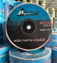 ARROW เทปน้ำหยด ระยะห่าง 30CM ปริมาณน้ำ 3.0ลิตร/ชม. 16มิล 1000เมตร เนื้อเหนียว ทนแดด ทนฝน รดพืช เกษต