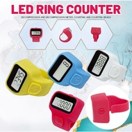 Zikir Ring Counter Convenient Mini Electronic LED Ring Counter People Flow Point Counter (Random Col