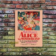 ALICE IN WONDERLAND 1951 FILM POSTER - WOODEN POSTER WALL DECORATION