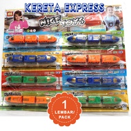 Mainan Kereta Express pullback LEMBARAN isi 8 pcs - KERETA EXPRESS