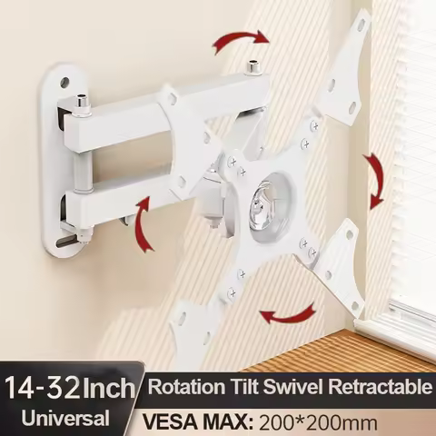 20° tiltable TV Wall Mount Bracket 360° Rotated Holder Universal TV Mounts for 10-32 Inch LCD LED Mo