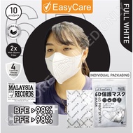 EasyCare 3D Mask 6D Mask Duckbill Mask, Headoop Mask, Earloop Mask, 10pcs, Multi Color Face Mask
