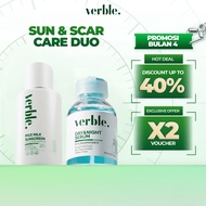 VERBLE Sun & Scar Care Duo Verble Serum Pitted Scar + Verble Rice Milk SunScreen