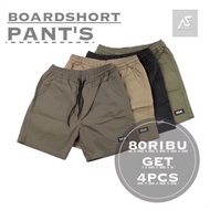 PACKAGE 100 GET 4 BOARDSHORT SHORTS MEN'S SHORTS MEN'S SHORTS UNISEXWanita ABOVE KNEE SHORTS