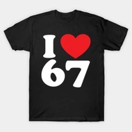Six Seven 67 Meme T Shirt For Men Women Hiphop Streetwear Short Sleeve Tops 100% Cotton T-Shirt J1 9