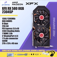 Used XFX RX 580 RX580 2304SP 2304 SP 8G 8GB D5 DUAL FAN AMD  Graphic Graphics Card grafik cards stoc