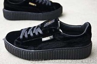 紐約站Rihanna Puma Creeper Fenty 黑 天鵝絨 蕾哈娜 鬆糕鞋【364466-01】