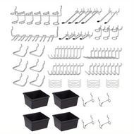 84pc PegBoard Hook Set 1 Inch Hole Distance Pegboard Accessories Organizer Kit