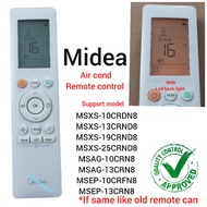 midea air cond remote control MSXS-10CRD MSXS-13CRND8 MSXS-19 MSXS-25CRND MSAG-10CRN MSAG-13CRN MSEP
