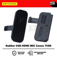 Rubber Cover for USB HDMI MIC Canon 750D