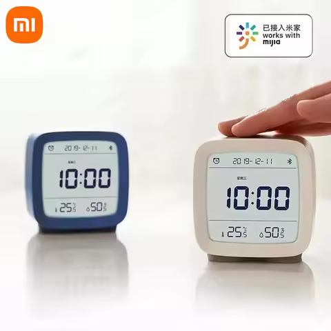 Xiaomi Smart Clock Bluetooth Alarm Clock Smart Control Temperature Humidity Display LCD Screen Adjus