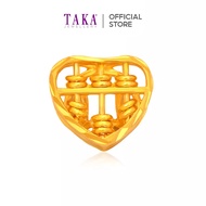 TAKA Jewellery 916 Gold Charm Heart Abacus