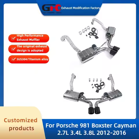 GFC Catback Valvetronic Muffler For Porsche 981 Boxster Cayman 2.7L 3.4L 3.8L 2012-2016 High-Perform