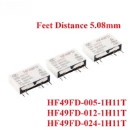 2-5pcs Power Relays HF49FD HF49FD-005-1H11T HF49FD-012-1H11T HF49FD-024-1H11T DC 5V 12V 24V 5A 4Pin 