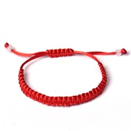 Hand-woven Flat Knot Phoenix Tail Diamond Knot Red String Bracelet Adjustable Size Dragon Boat Festi
