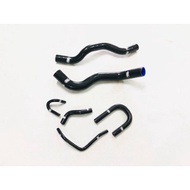 SAMCO radiator hose & By Pass hose kit 6PC 4g13 4g15 Wira Iswara 1.3 / 1.5 ( Carburetor ) black colo