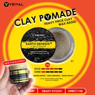 VRIVAL Clay Pomade 60g | Minyak Rambut Lelaki Terbaik | Original Hair Styling Matte Wax Men Strong H