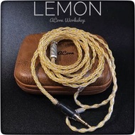 "Lemon"銅鍍銀 8絞 耳機線 可 訂製 mmcx cm 2pin a2dc 等 插針3.5 2.5 4.4 6.35 Rca xlr 升級線 lightning Type-C 等 插頭 耳機升級
