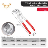 [Redpowderyan.] Adjustable Pliers Pipe Wrench Channel Locks Plier 7-Inch