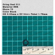 Oring seal sil Standard USA 011 NBR70 OD 9.63mm x ID 7.65mm x CS 1.78mm