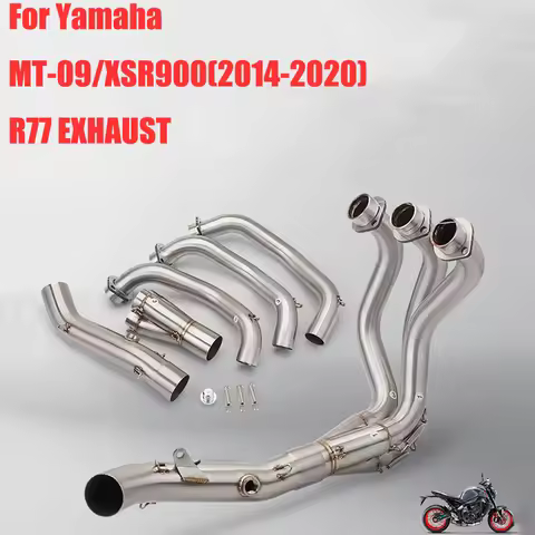 Escape Front Link Pipe Muffler Motorcycle Exhaust Full Systems For Yamaha MT09 2014-2020 FZ09 FJ09 T