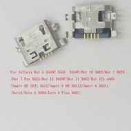 10-100Pcs Usb Connector Plug For Infinix Smart 6 HD Note 3 Zero 4 Plus Hot 5 10 7 Pro 11 12i Chargin