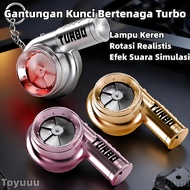 GANTUNGAN Creative Turbo Keychain Keychain With Sound and Light Mini Keychain with Flashlight Turbo 