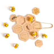 【Samtoys】Montessori Natural Science teaching AIDS Animal Life Cycle inference board Bee jigsaw fine 