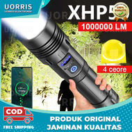 Paket lengkap Senter LED Tactical 100000 Lumens Xhp 50 - Kualitas Cahaya Super Terang