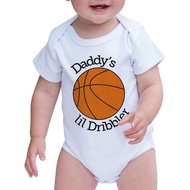 7 ate 9 Apparel Baby Boy's Daddy's Lil Dribbler Basketball Onepiece FTY0