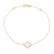 【二手】梵克雅寶 (Van Cleef & Arpels) Sweet Alhambra 珍珠母貝手鍊 VCARF68800，腕圍 16.5/18 厘米，18K 黃金