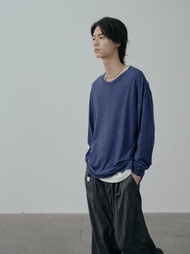 別來無恙 弧線分割天絲棉長袖t恤