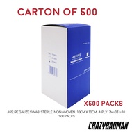 [500pkt/carton] ASSURE Gauze Swab, Sterile, Non-Woven, 10cm X 10cm, 4-Ply, 7M-031-10