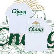 (Ready to send) Chang beer shirt 100% cotton Chang beer T-shirt both men and women can wear it thin 