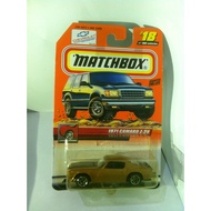 Matchbox. 2000 Great Drivers - 18. 71 Camaro Z-28 1971. CHASE Matchbox 2000 USA Logo by MATTEL