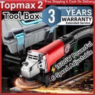 MtPro Small Waist 1600W Adjustable 6 Speed Angle Grinder Machine Angular Power Tool Grinding Cutting