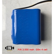 Khối pin Lithium 4S 168V Sẵn mạch và dây xả 40A