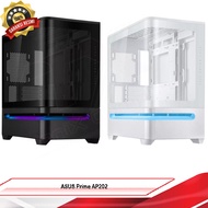 ASUS AP202Prime | MATX Case with a Curved Tempered Glass Panel | Gaming PC Case