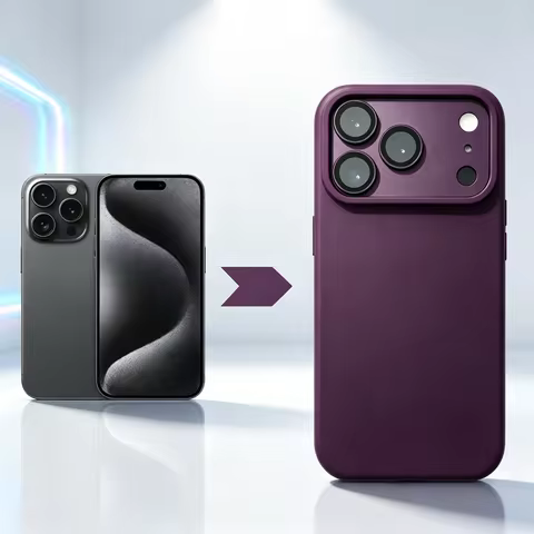 2in1 For iPhone 14 15 16 12 13 Pro Max, Change to 18 17 Pro Max with Camera Protector Silicone phone