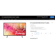 SAMSUNG 43''/ 50" / 55'' /65'' Crystal UHD DU7000 4K Smart TV (2024) UA50DU7000 UA55DU7000 UA65DU700