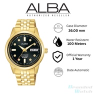 [Official Warranty] Alba AL4664X AL4664X1 Automatic Men's Analog Watch Water Resistant Watch 100mm S
