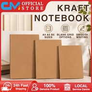【Next-day delivery】A4 A5 B5 Kraft Notebook Journal Blank Grid Paper Diary Creative Writing Book