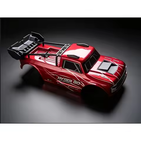 For MJX 10210 1/10 RC Monster Truck Red Body Shell, Hyper Go 4WD Brushless Truck Clipless RC Car Rep