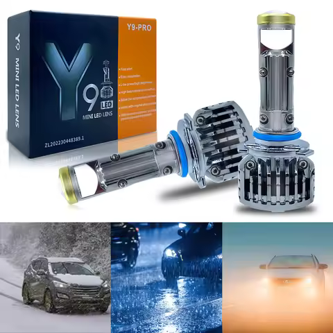 Car LED Headlight H7 H11 Bulbs H8 150W 9005 HB3 9006 HB4 6000K 12V Mini Lens Projector Lens Fan Fog 